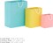 Recyclable Gift Bag Assortment (8 Bags: 3 Small 6", 3 Medium 9", 2 Large 13") Pastel Blue, Pink, Yellow, Purple, Orange, Green